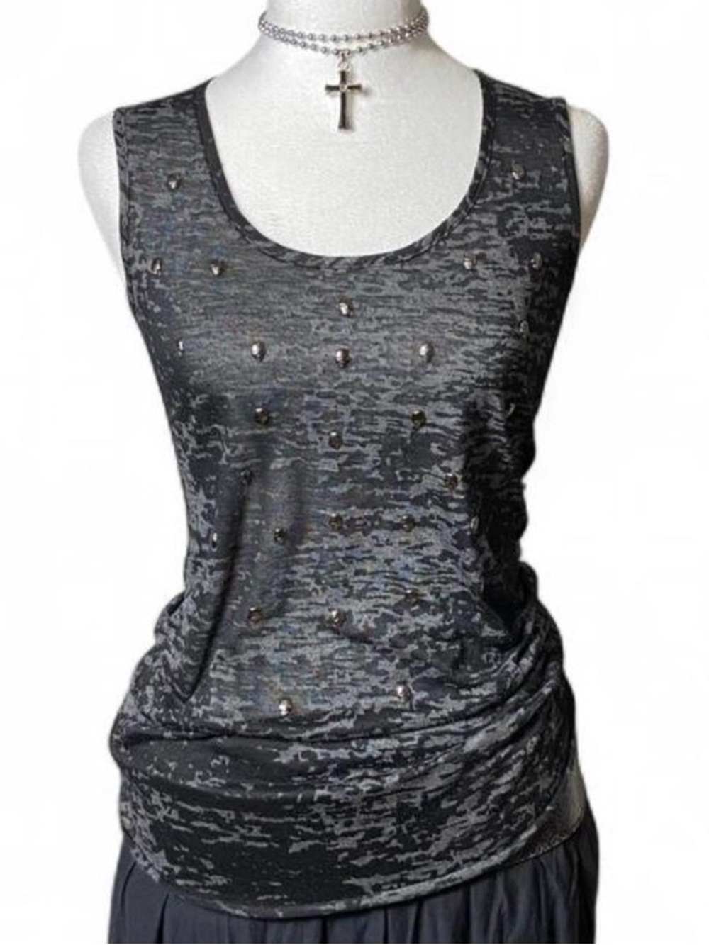 Parasuco Fall 2009 Gray Skull Studded Tank Top